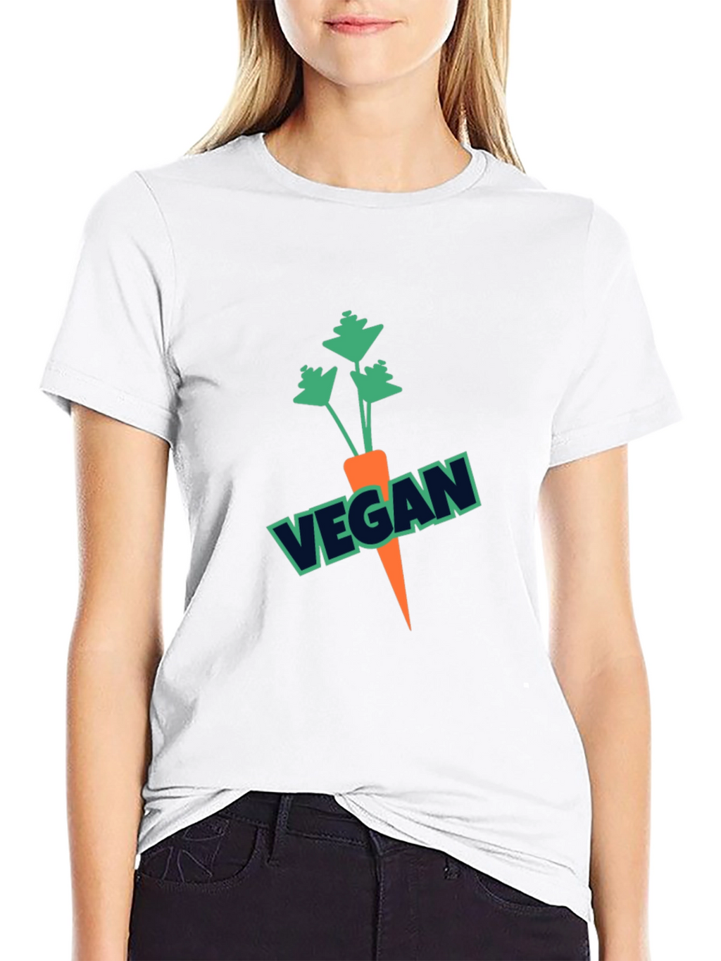 Vegan Carrot Graphic Tee - Black Unisex T-Shirt