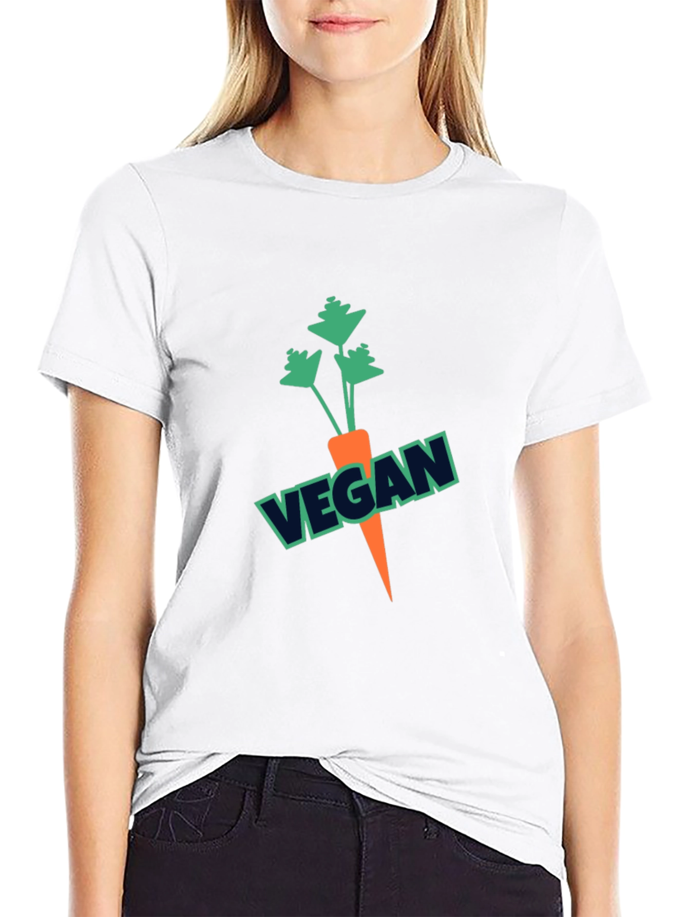 Vegan Carrot Graphic Tee - Black Unisex T-Shirt