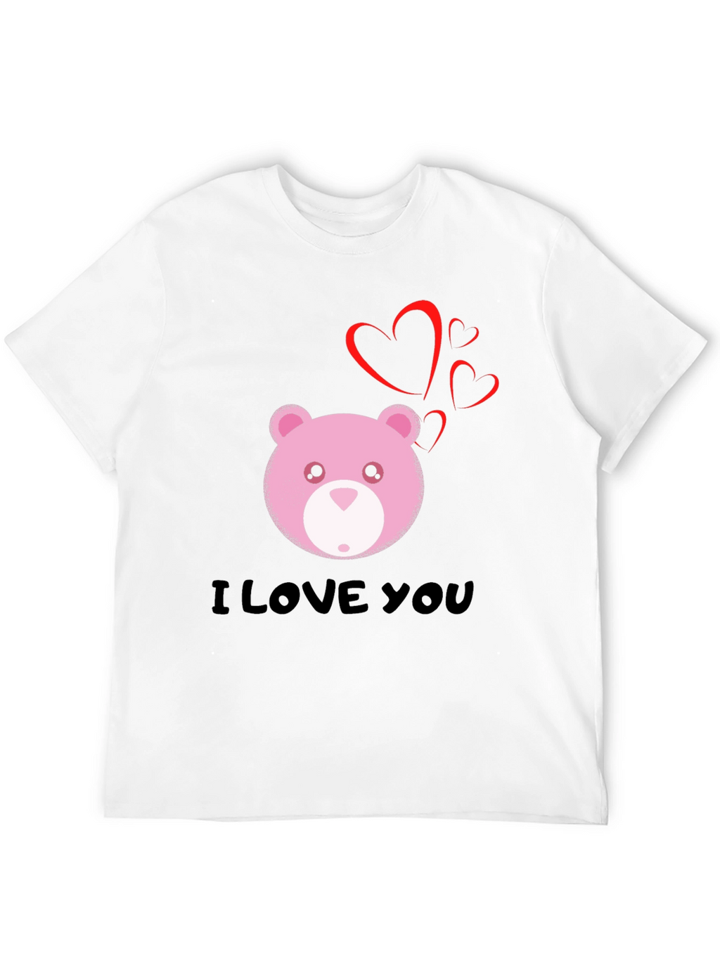 I Love You Bear Graphic Tee - Black