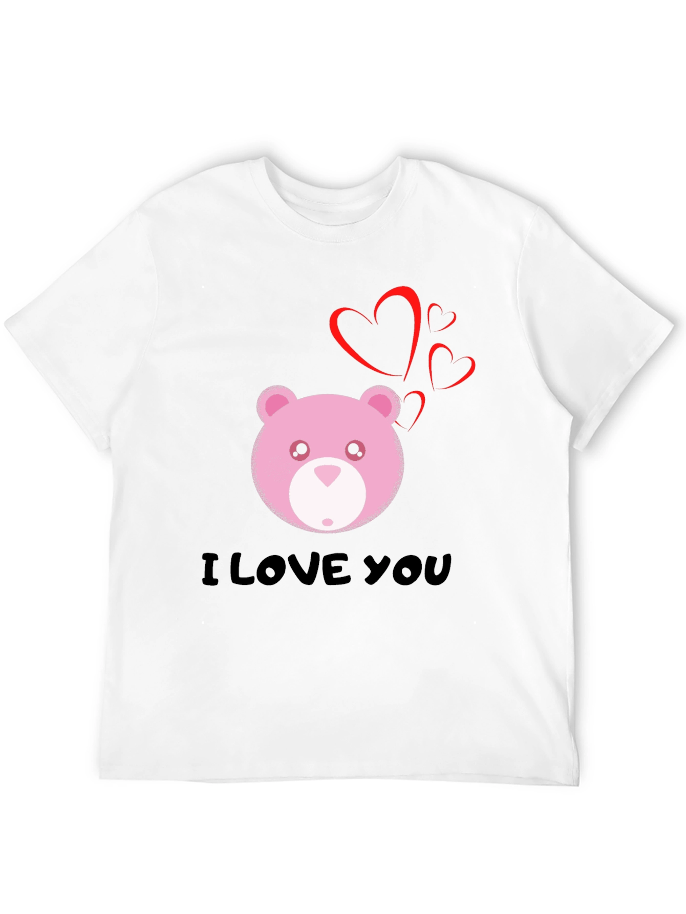 I Love You Bear Graphic Tee - Black