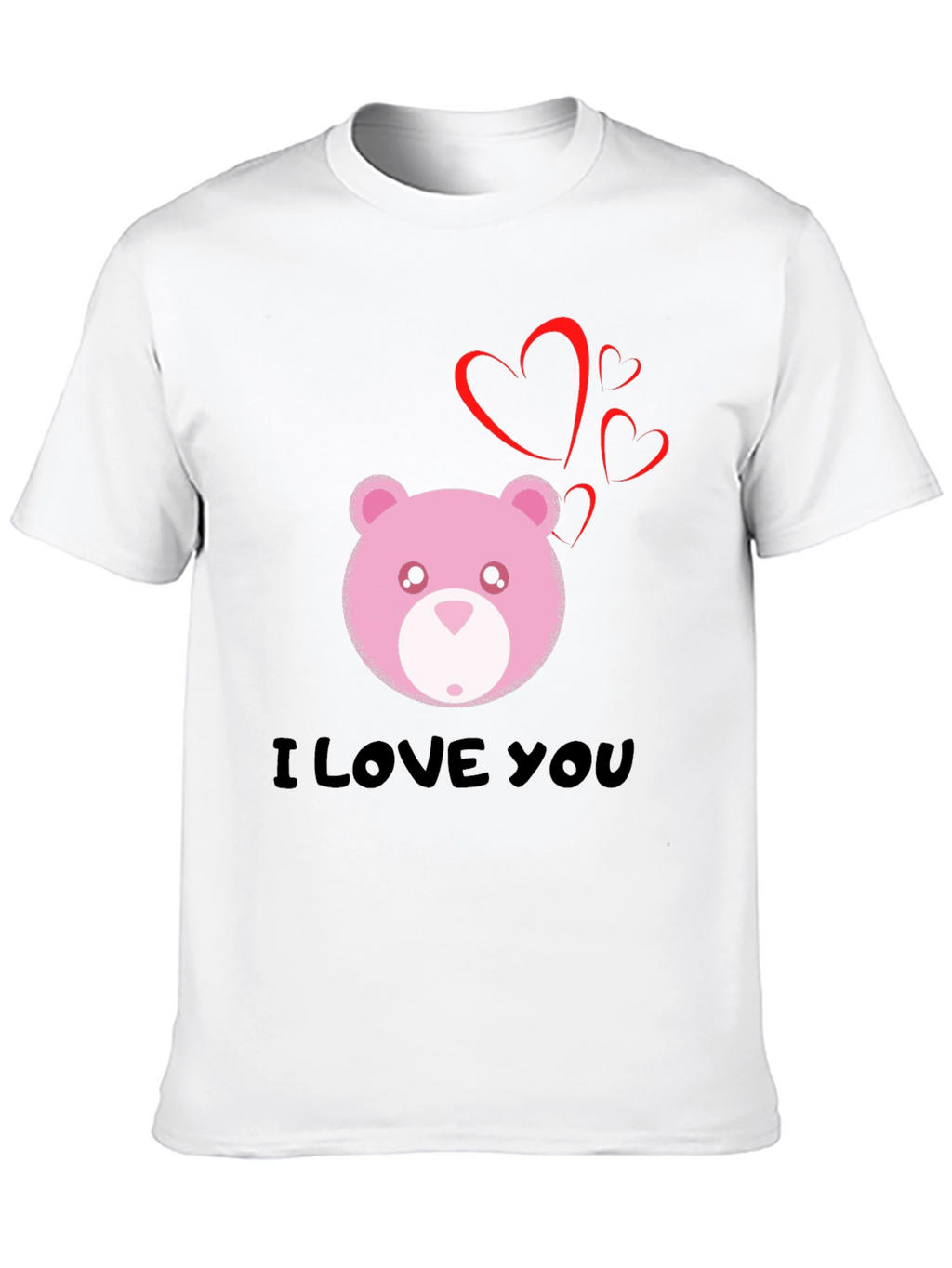 I Love You Bear Graphic Tee - Black