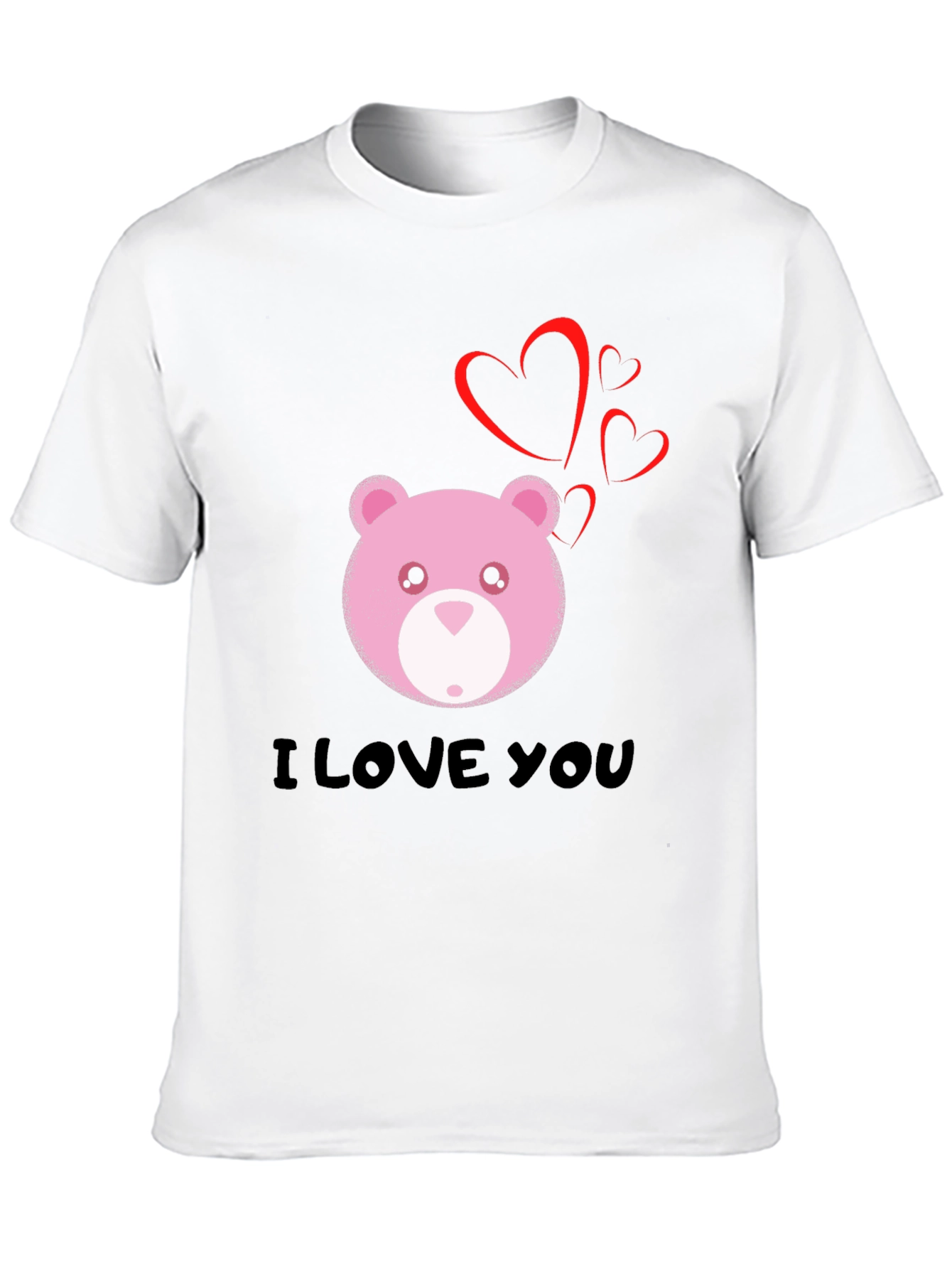 I Love You Bear Graphic Tee - Black