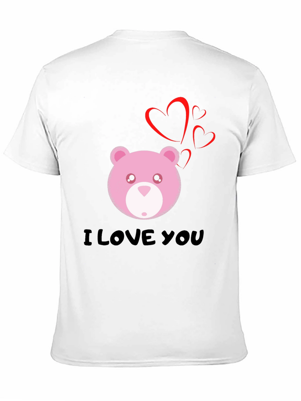 I Love You Bear Graphic Tee - Black