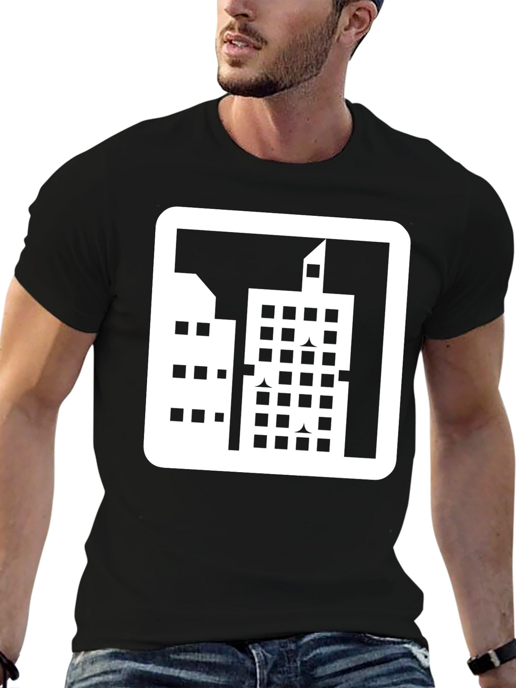 Urban Graphic Tee - Modern Cityscape Design