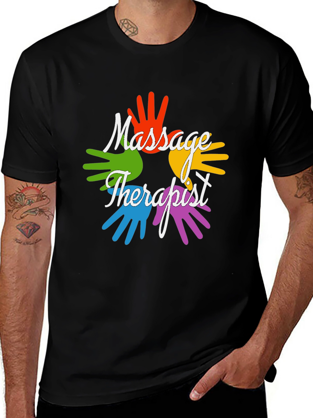 Massage Therapist Hands Graphic Tee