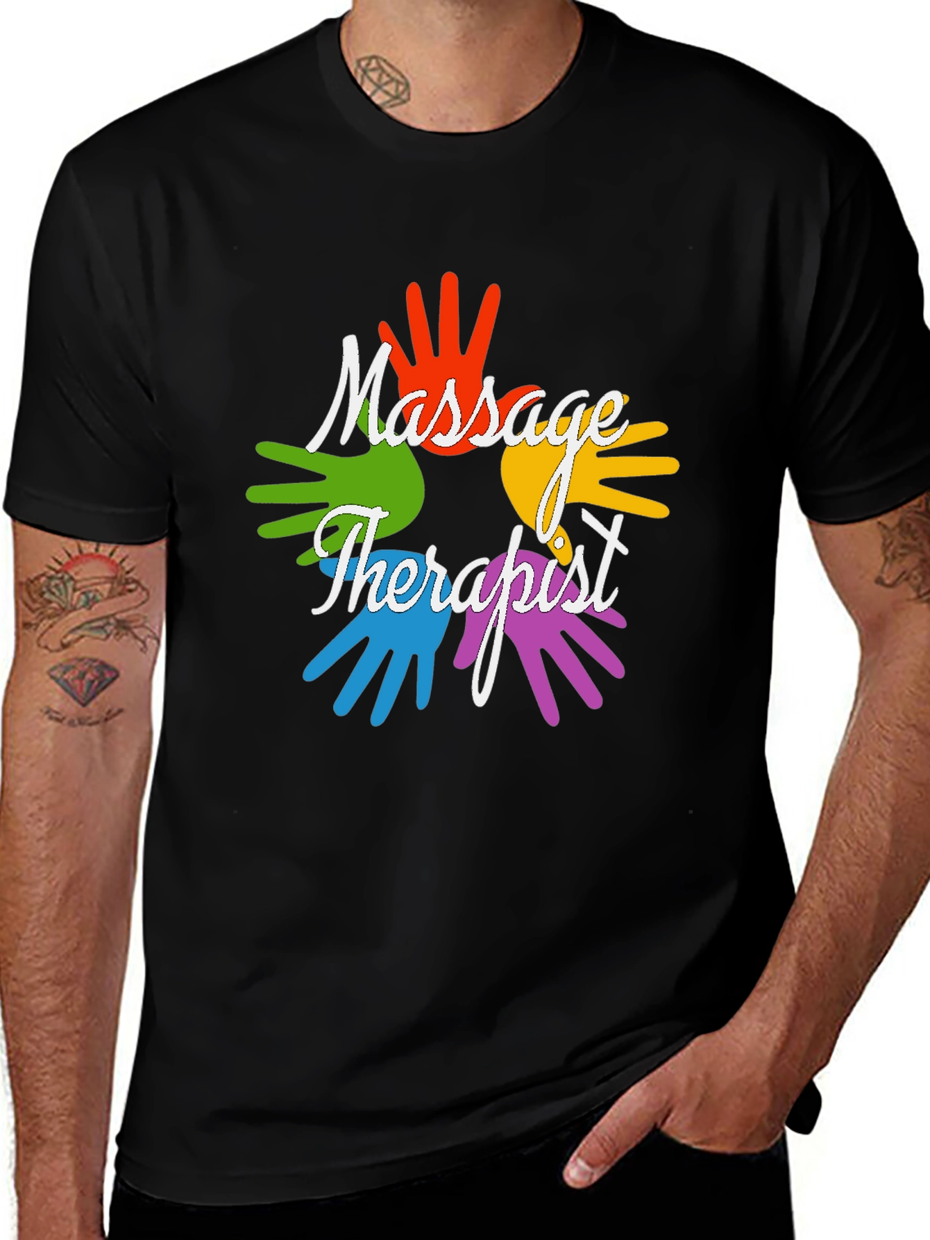 Massage Therapist Hands Graphic Tee