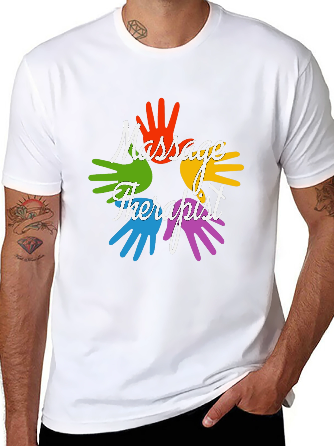 Massage Therapist Hands Graphic Tee