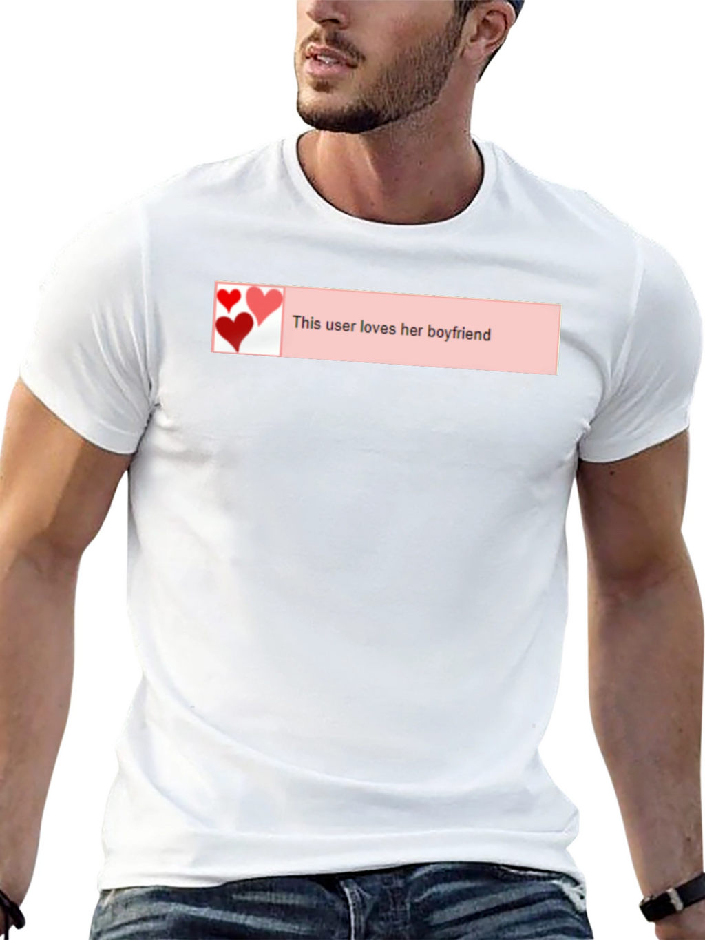 Loves Her Boyfriend Black T-Shirt
