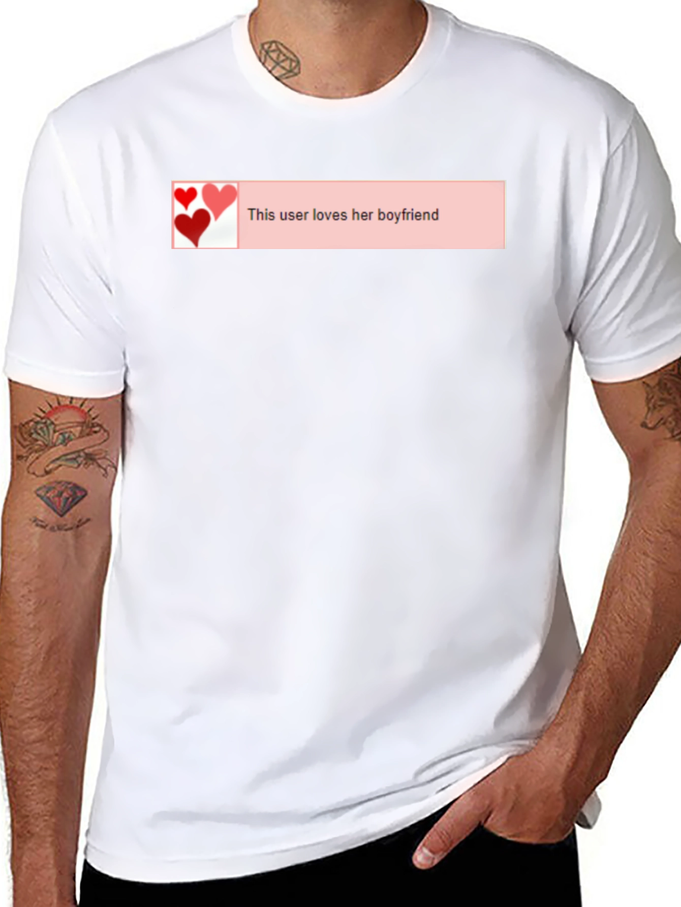 Loves Her Boyfriend Black T-Shirt