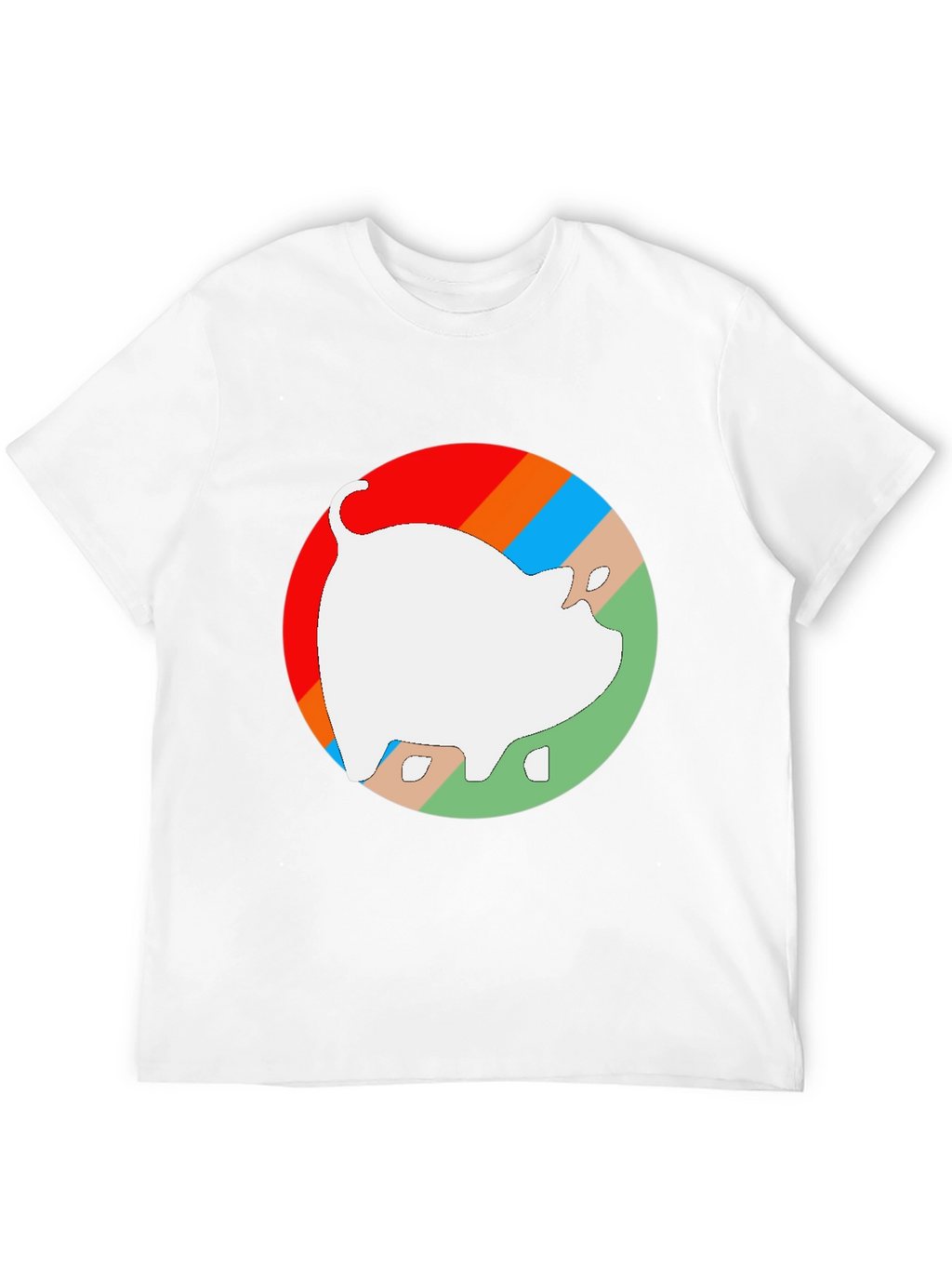 Retro Pig Graphic Tee - Unisex Black Cotton T-Shirt