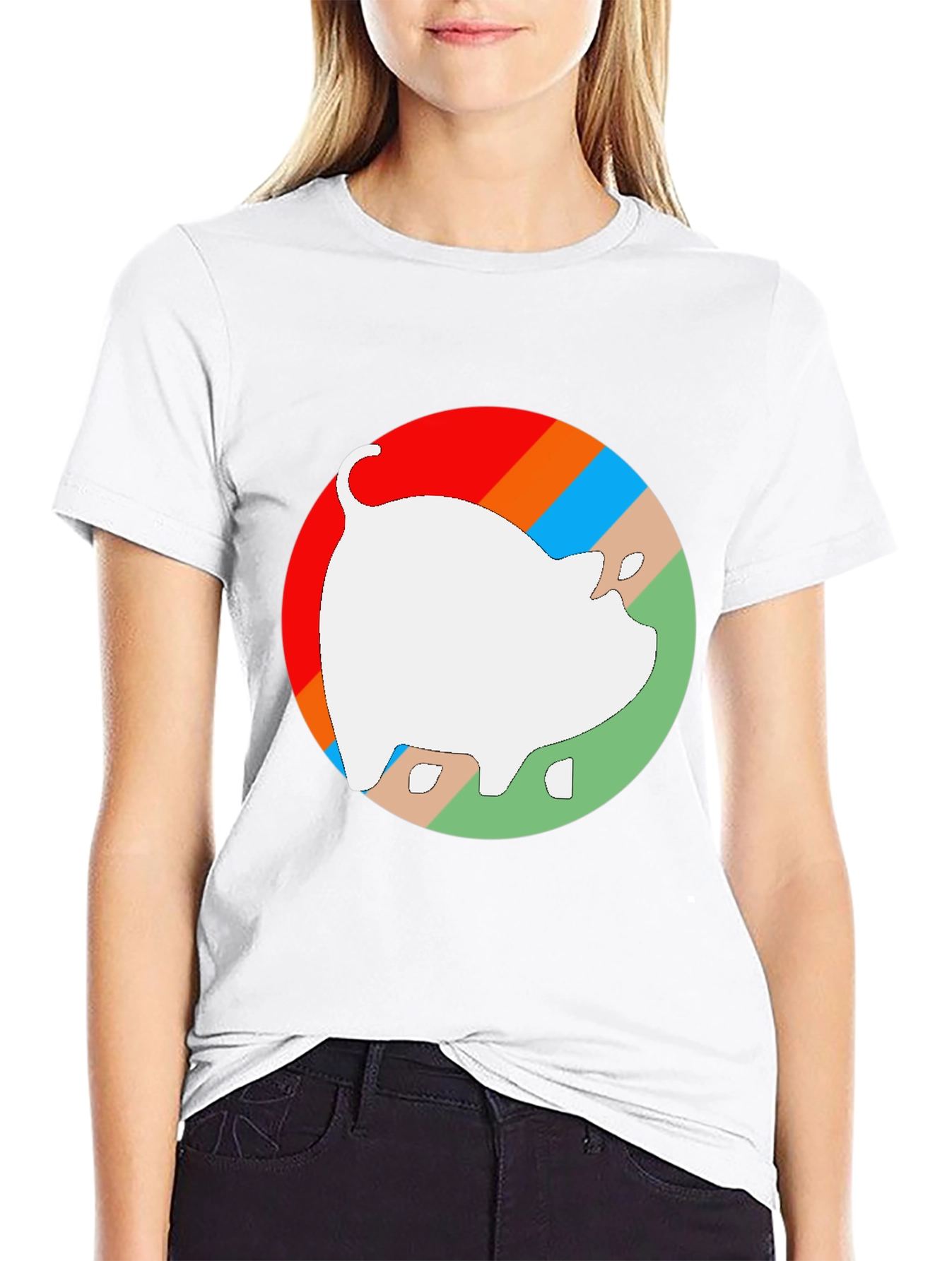 Retro Pig Graphic Tee - Unisex Black Cotton T-Shirt