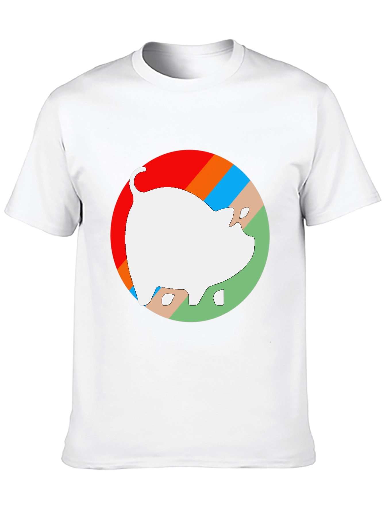 Retro Pig Graphic Tee - Unisex Black Cotton T-Shirt