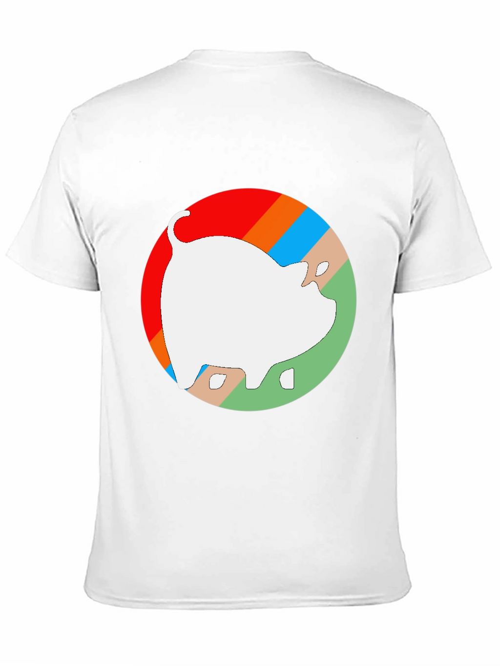 Retro Pig Graphic Tee - Unisex Black Cotton T-Shirt