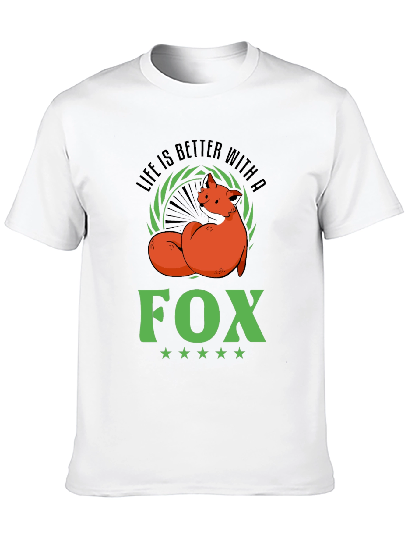 Life is Better with a Fox T-Shirt - Black