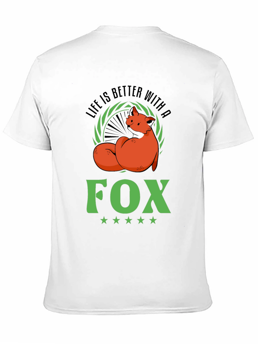 Life is Better with a Fox T-Shirt - Black