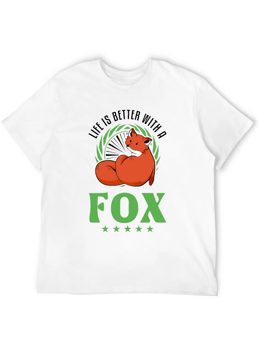 Life is Better with a Fox T-Shirt - Black