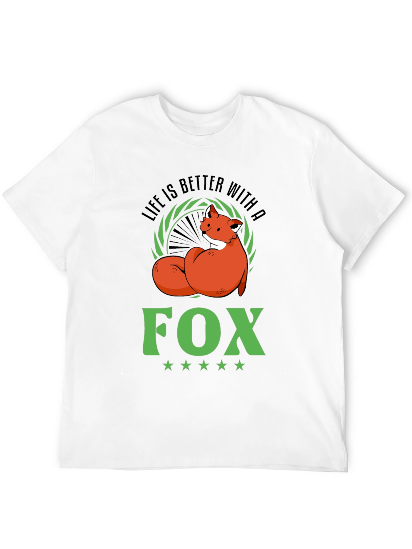 Life is Better with a Fox T-Shirt - Black