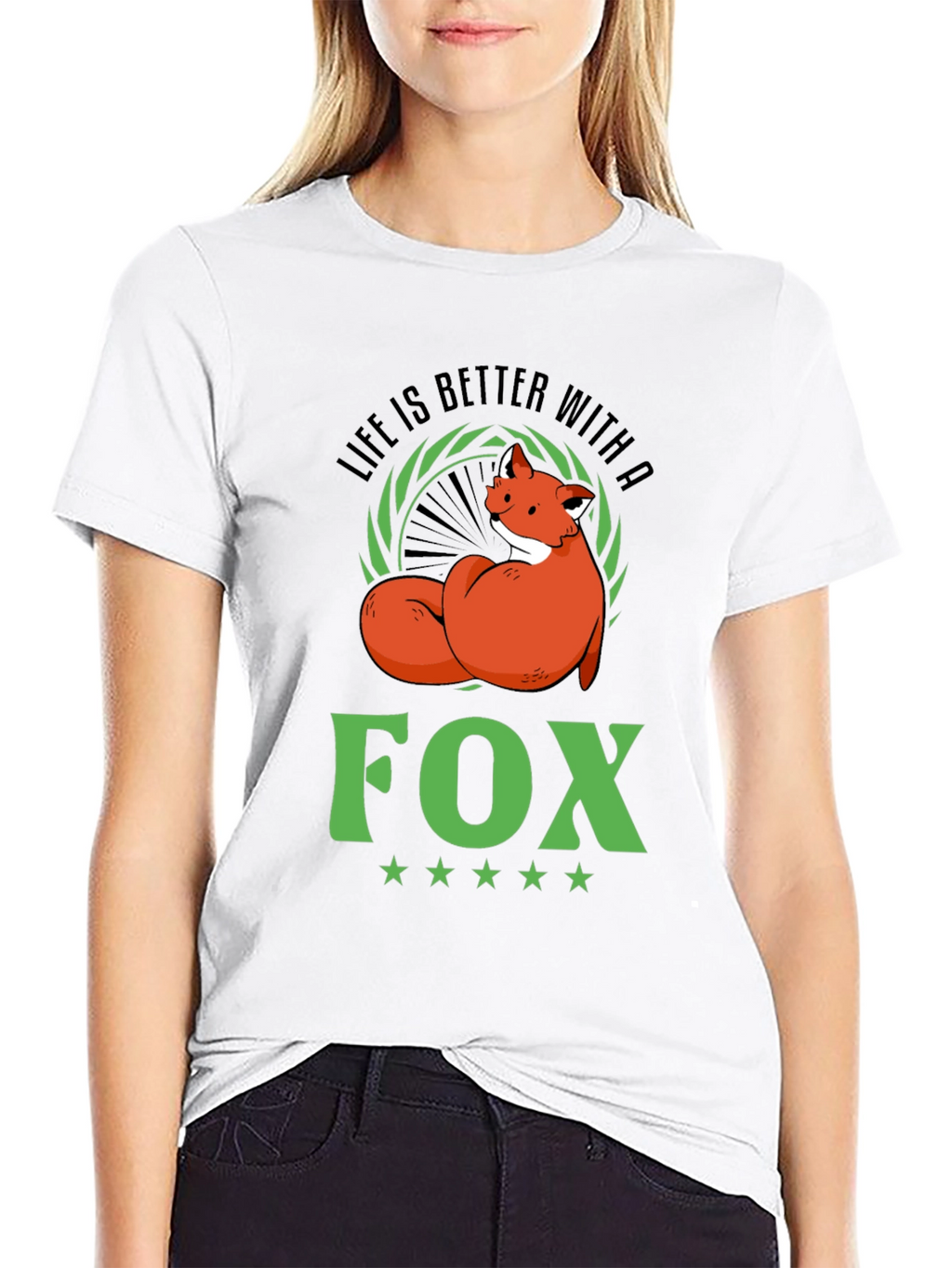 Life is Better with a Fox T-Shirt - Black