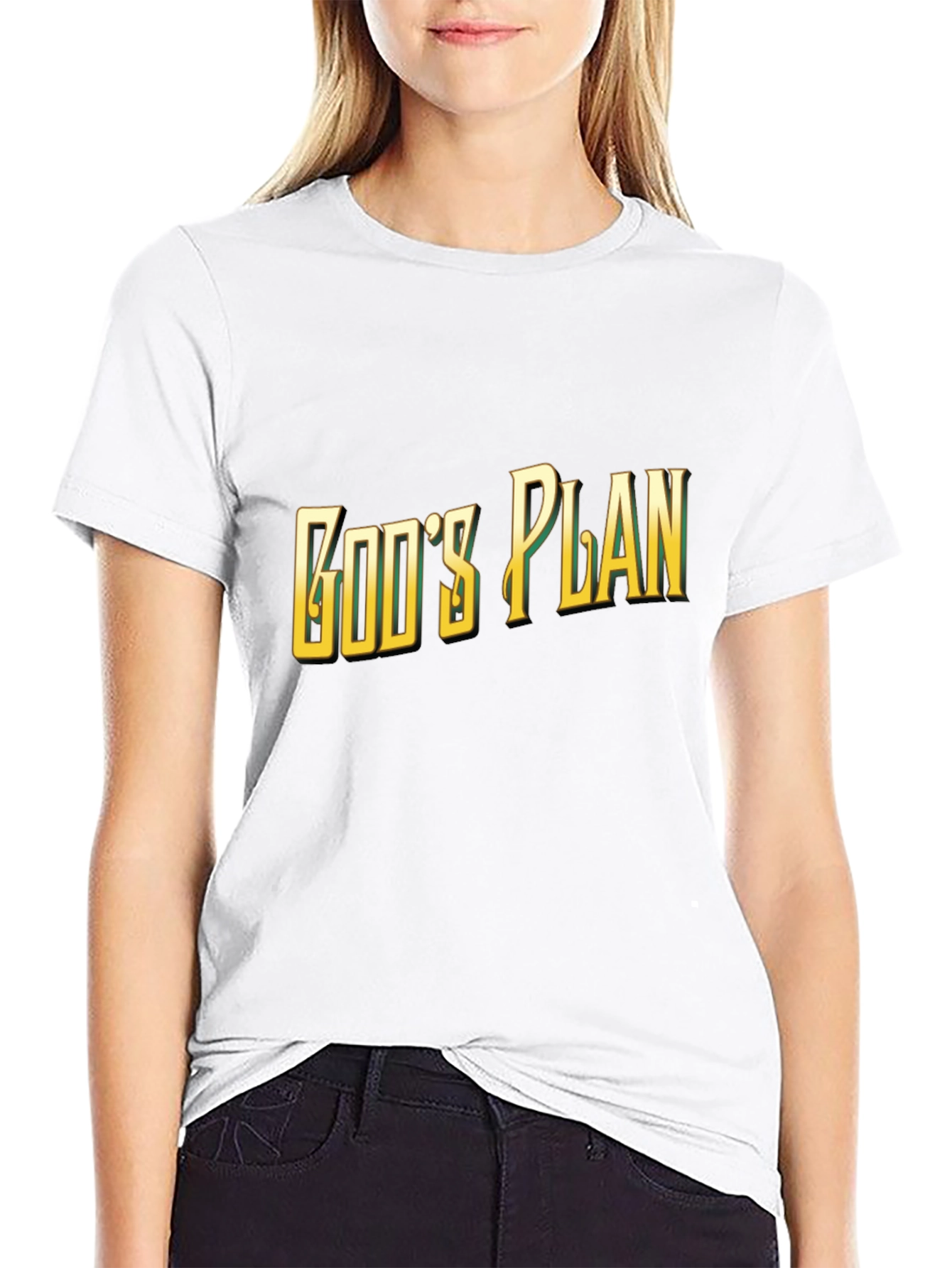 Gods Plan Graphic Tee - Stylish Black T-Shirt