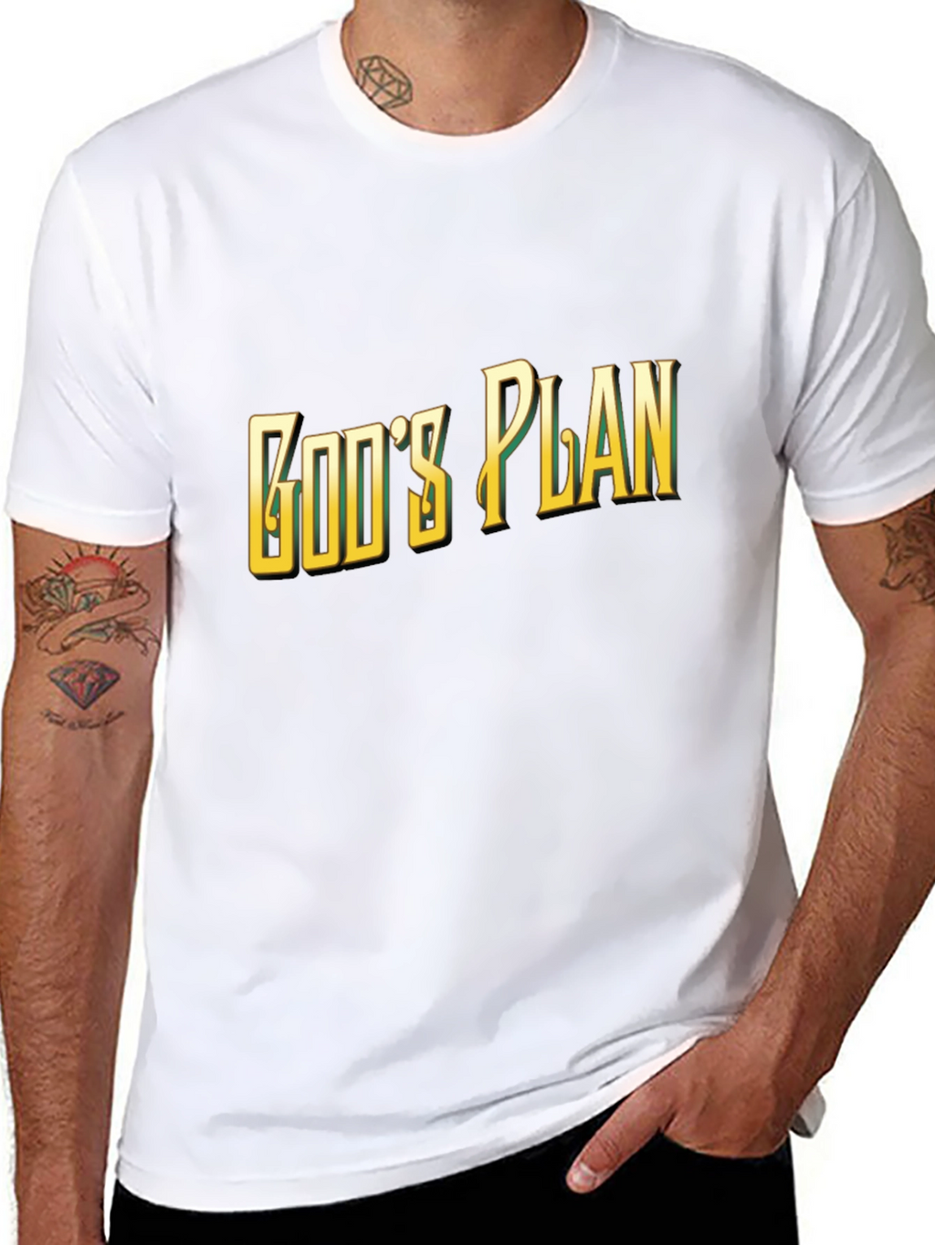 Gods Plan Graphic Tee - Stylish Black T-Shirt