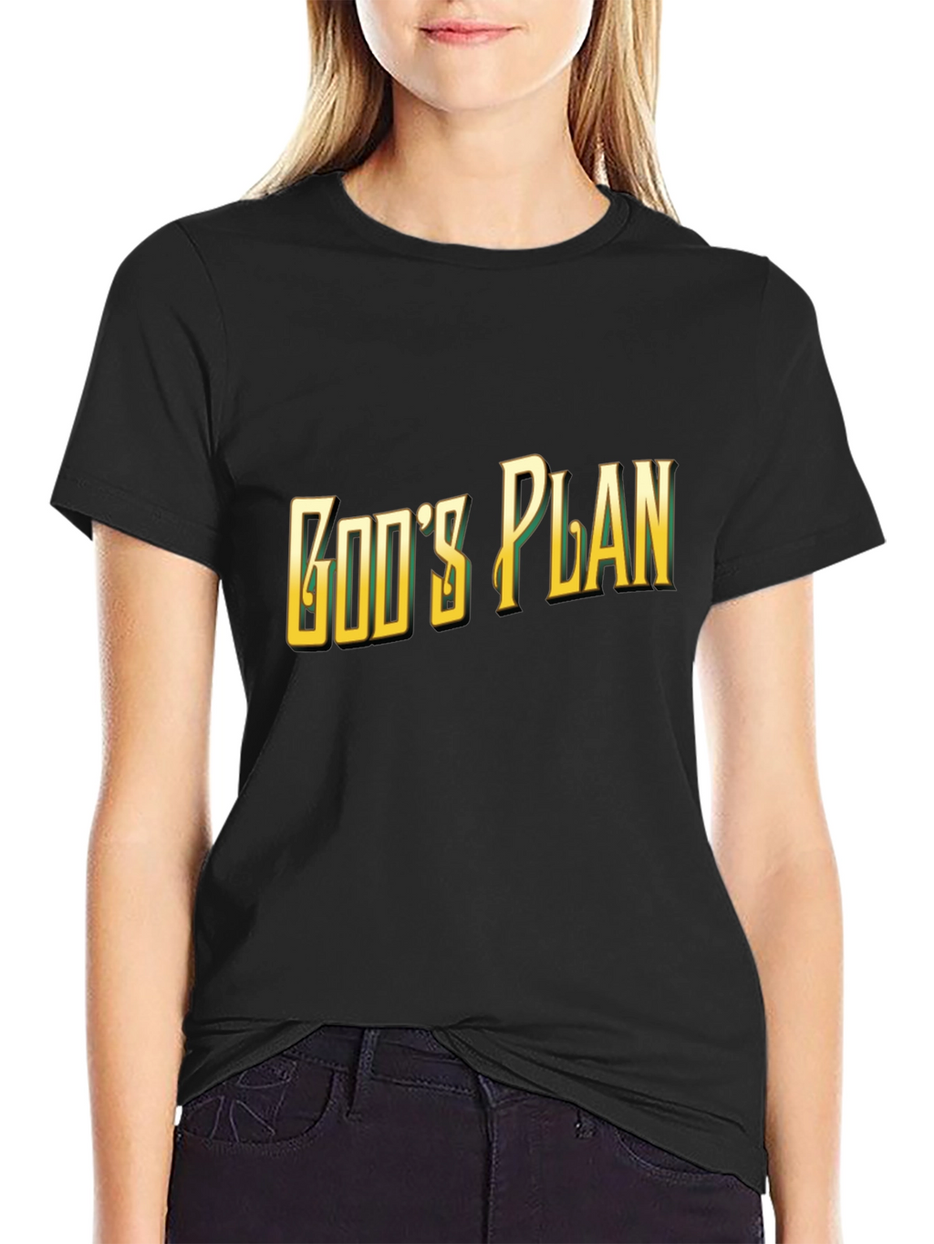 Gods Plan Graphic Tee - Stylish Black T-Shirt
