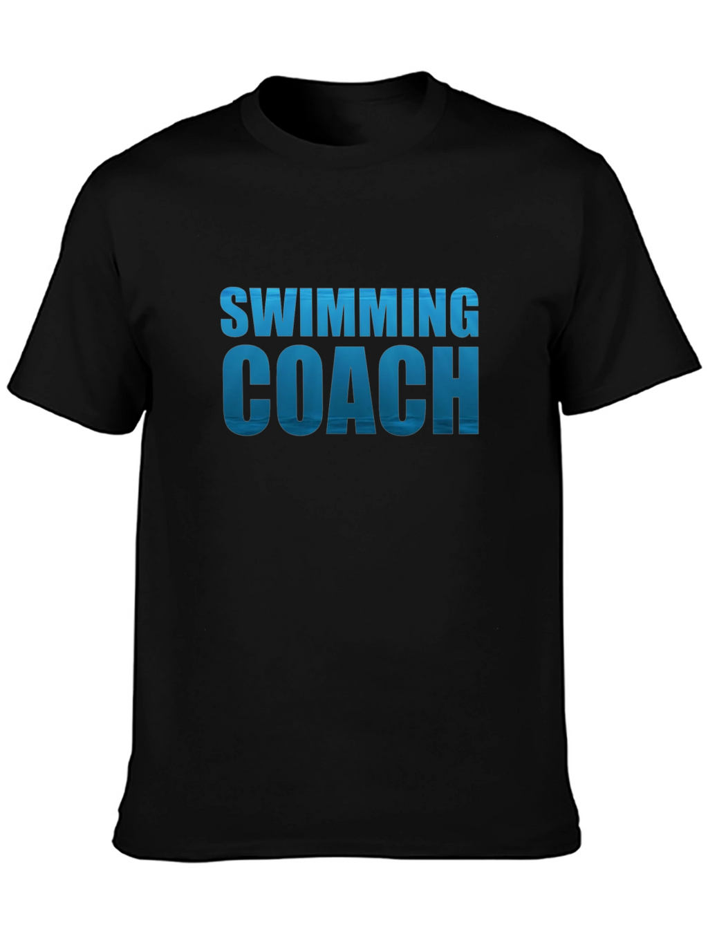 Swimming Coach T-Shirt - Black Cotton Tee