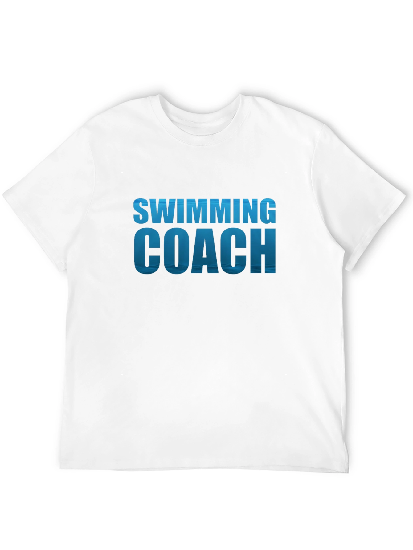 Swimming Coach T-Shirt - Black Cotton Tee
