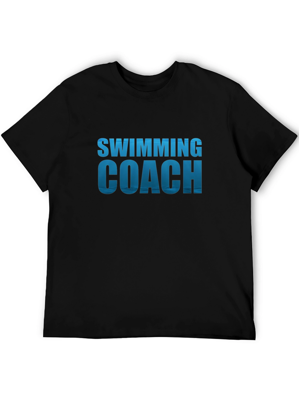 Swimming Coach T-Shirt - Black Cotton Tee
