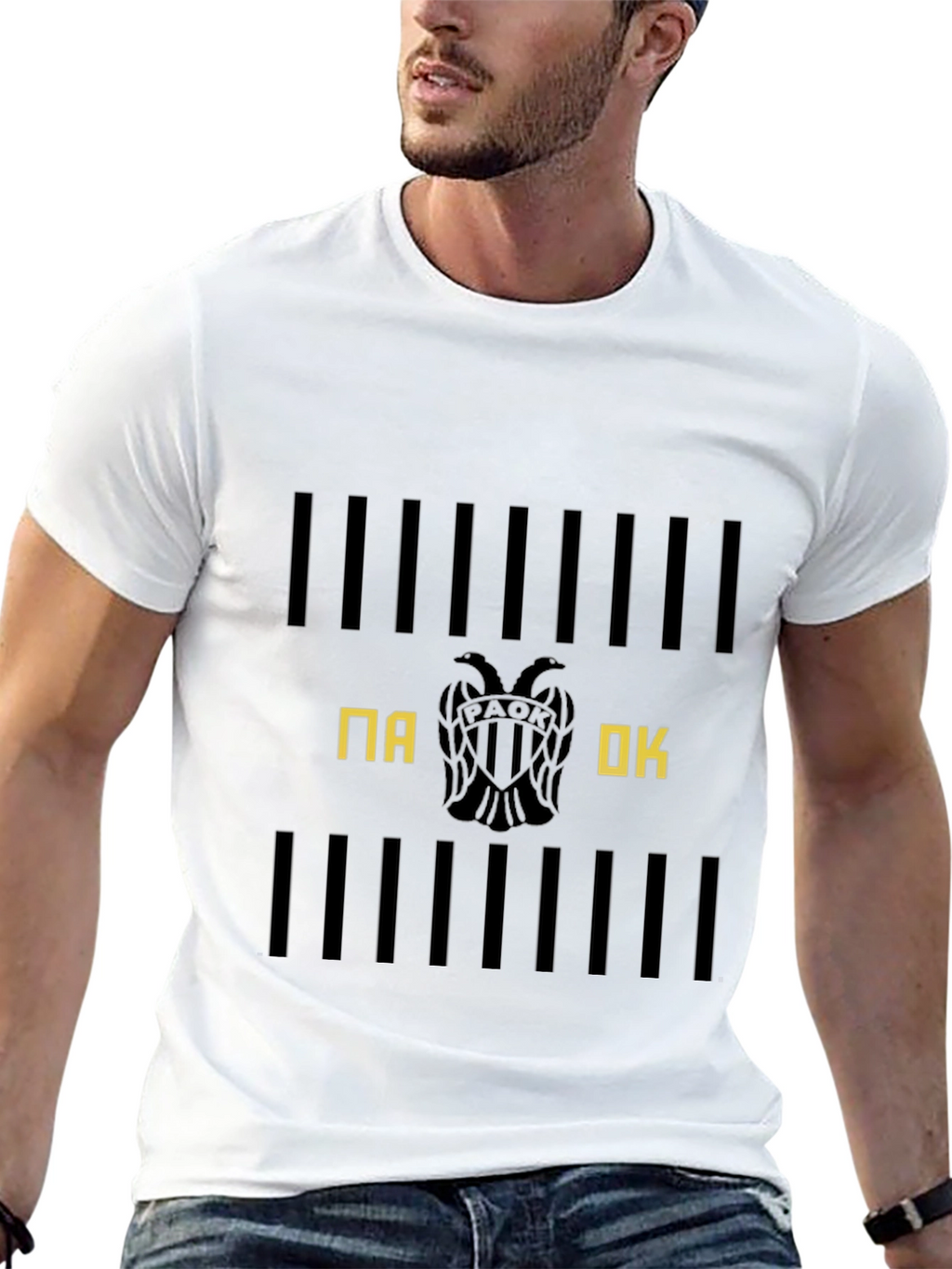 PAOK Club T-Shirt Black Cotton