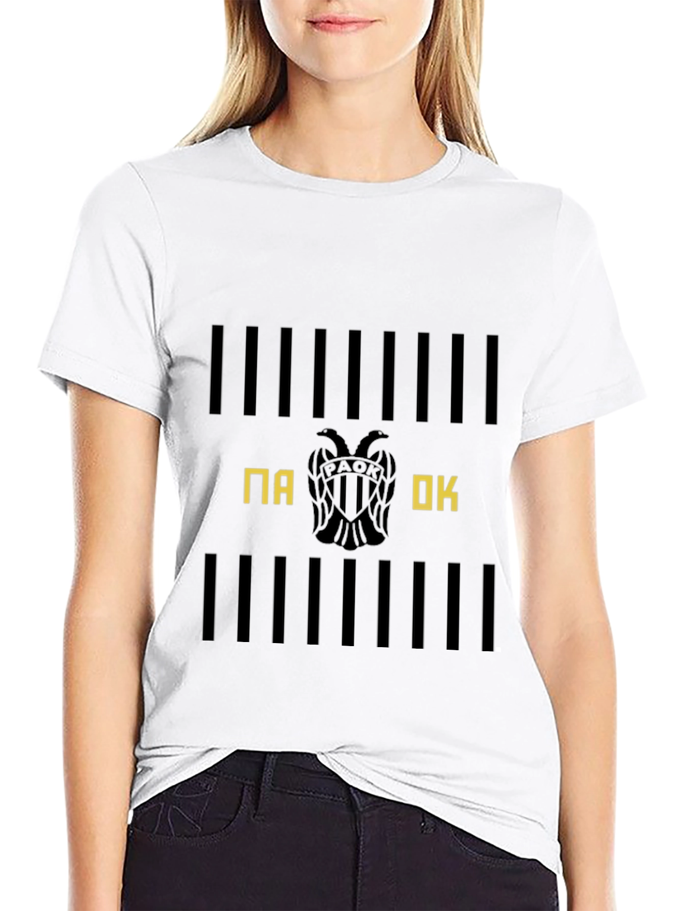 PAOK Club T-Shirt Black Cotton
