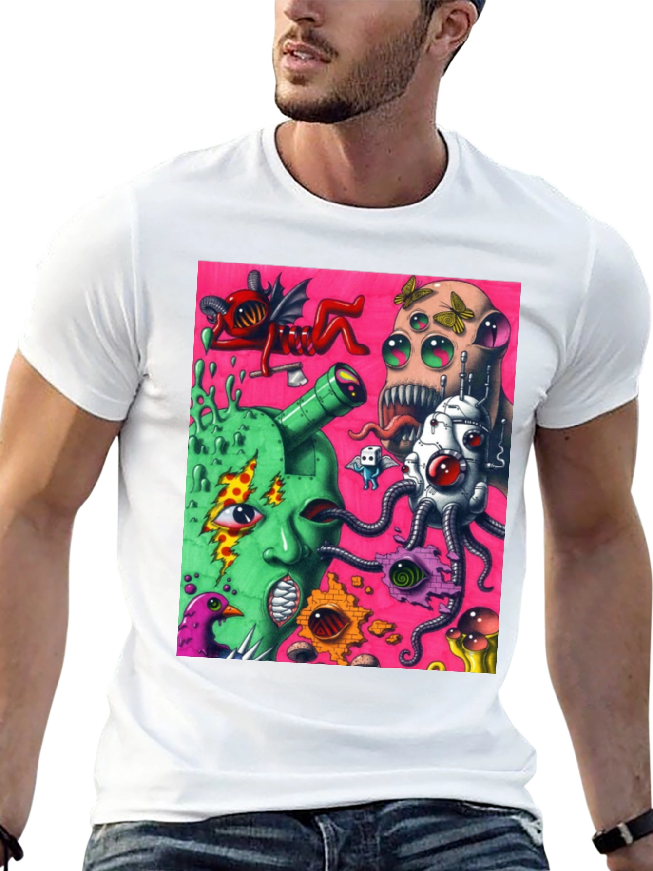 Surreal Art Print Black Tee