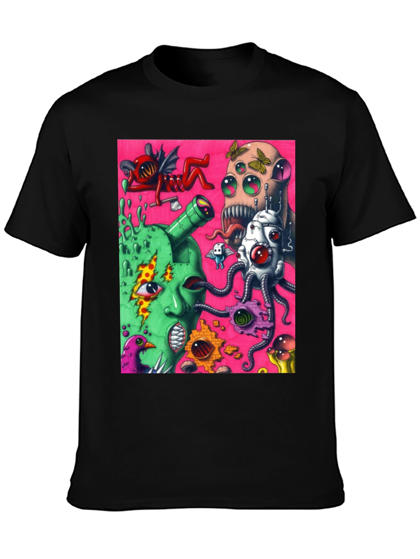 Surreal Art Print Black Tee