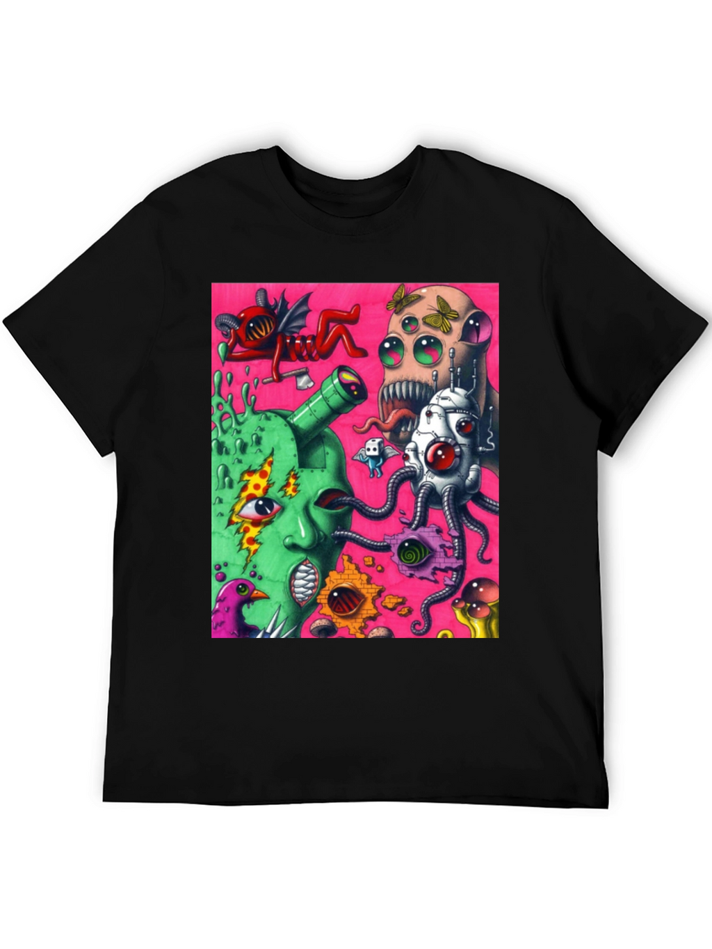 Surreal Art Print Black Tee