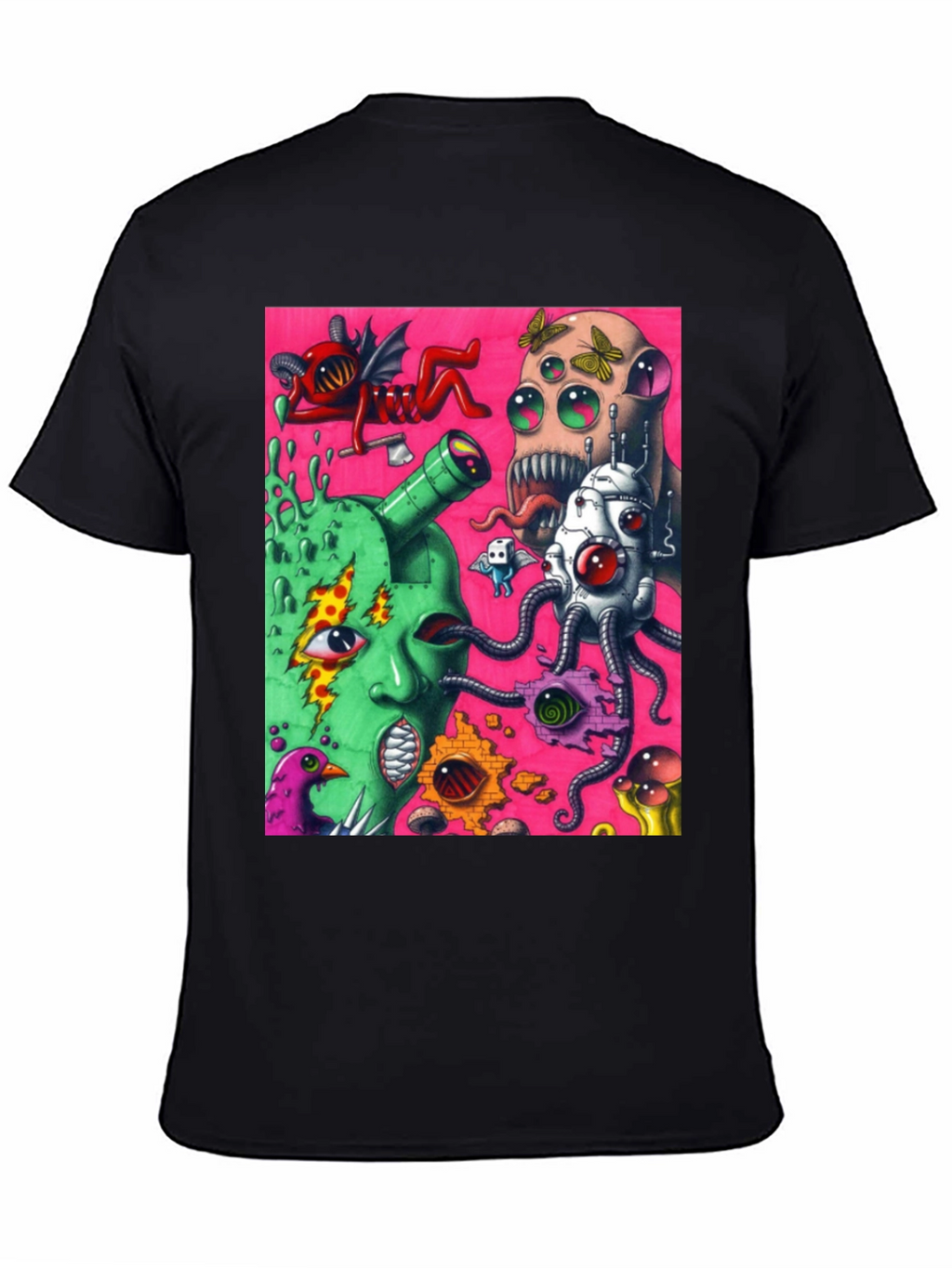 Surreal Art Print Black Tee