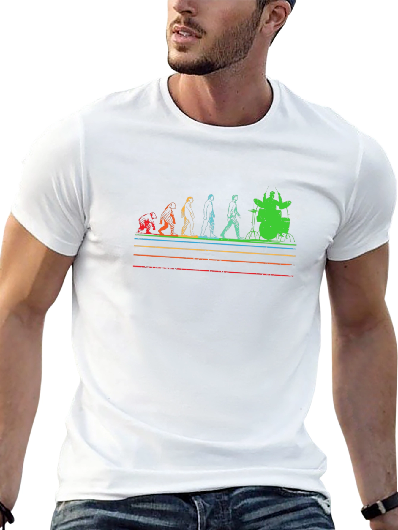 Evolution of Drummer Graphic T-Shirt