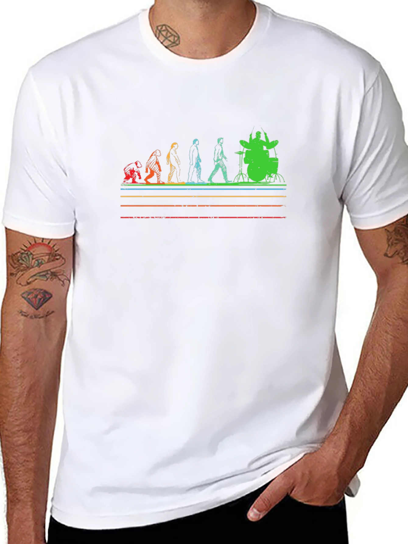 Evolution of Drummer Graphic T-Shirt