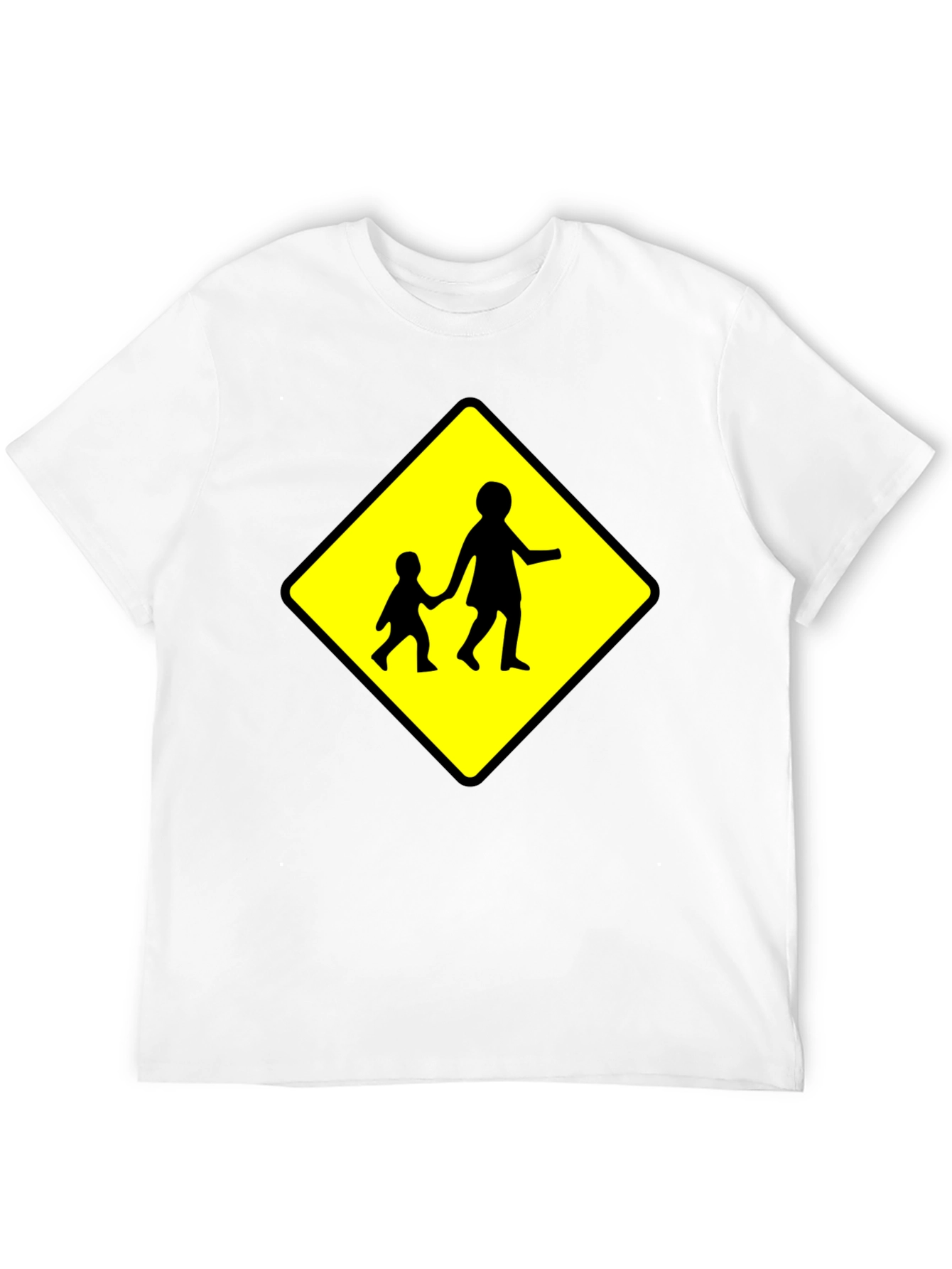 Crosswalk Sign Black T-Shirt