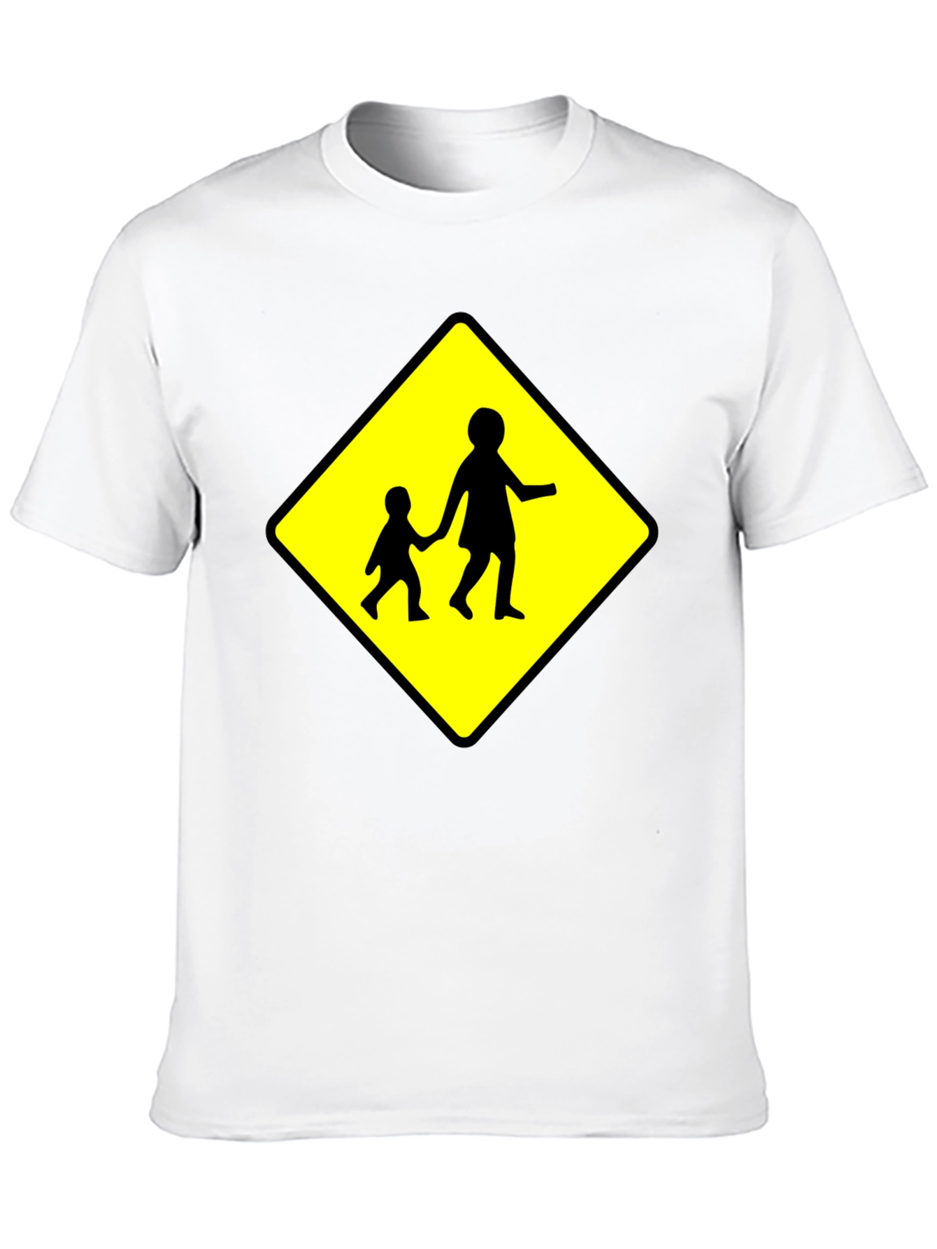 Crosswalk Sign Black T-Shirt
