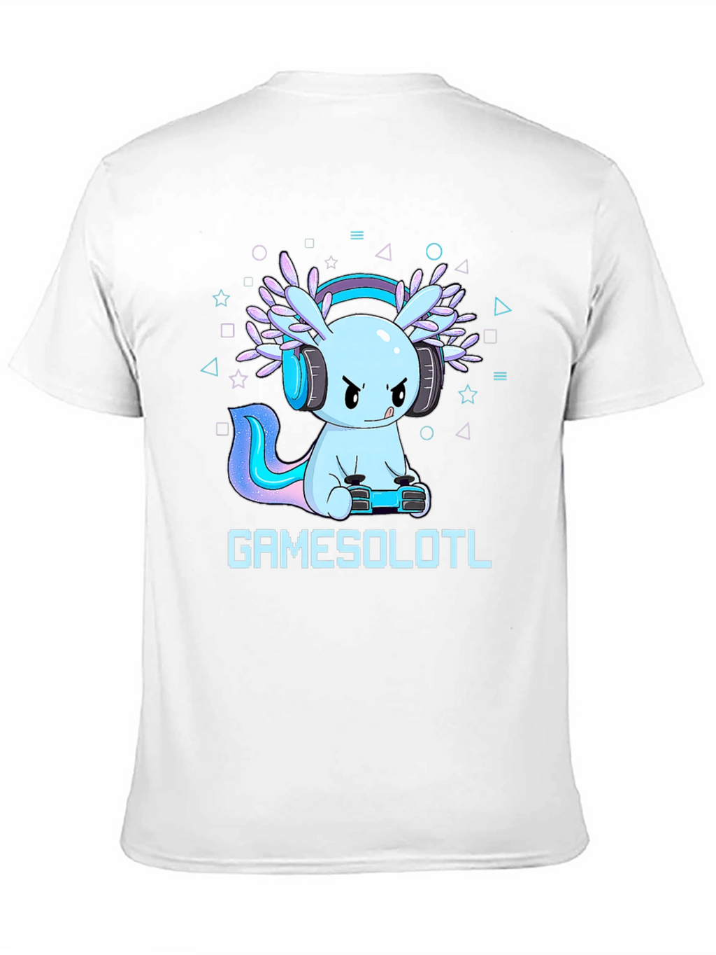 Gamer Axolotl Black Graphic Tee