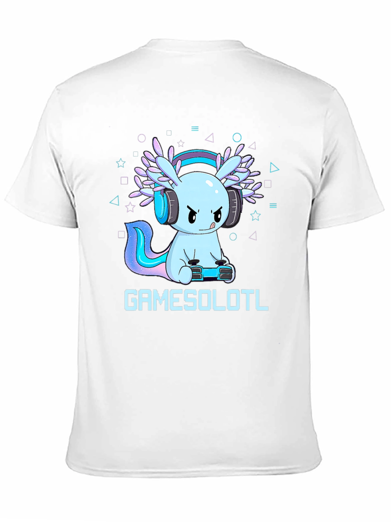 Gamer Axolotl Black Graphic Tee