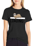 Sloth Loading Funny Graphic T-Shirt
