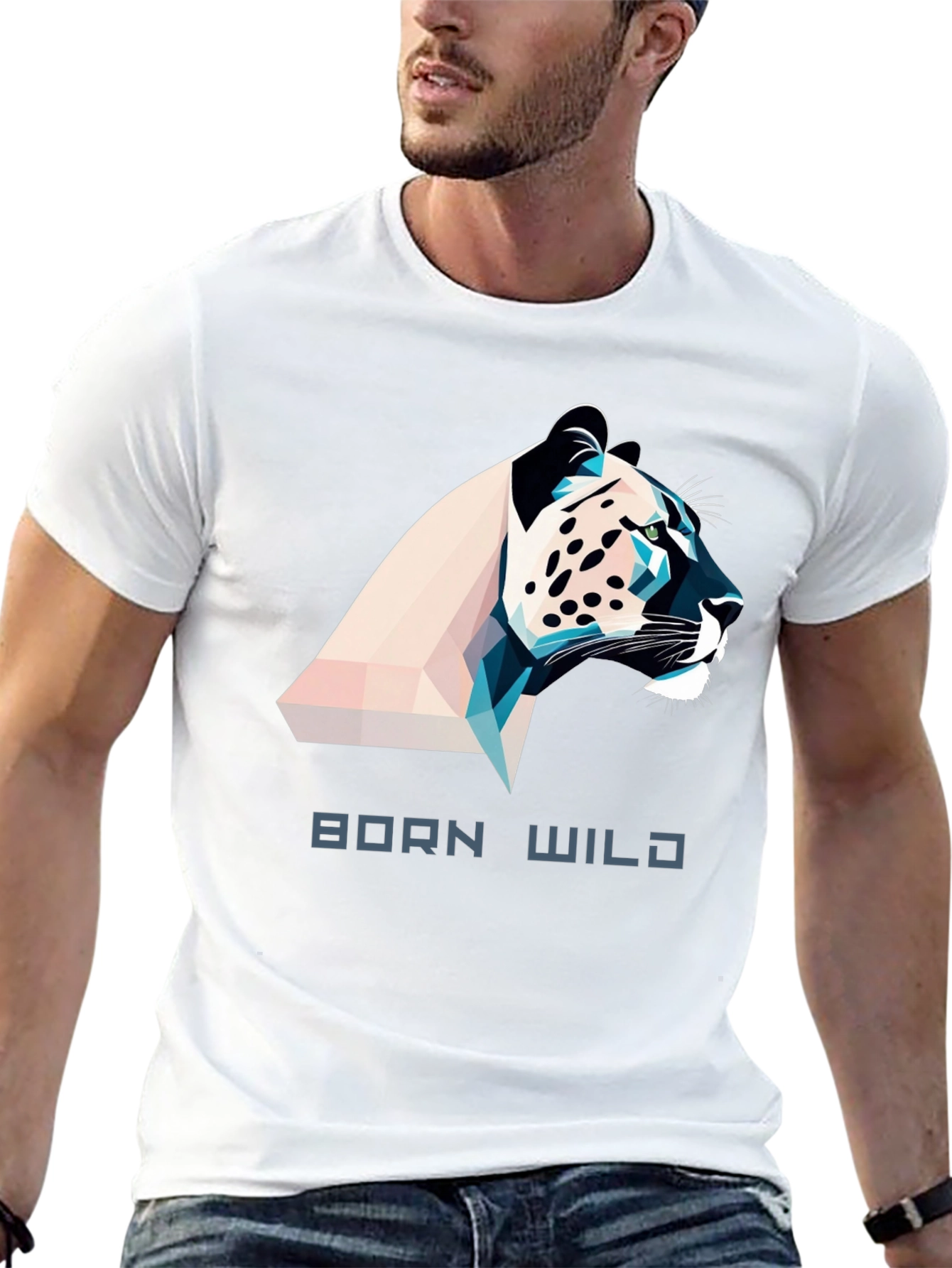 Born Wild Graphic Tee - Black Mens T-Shirt