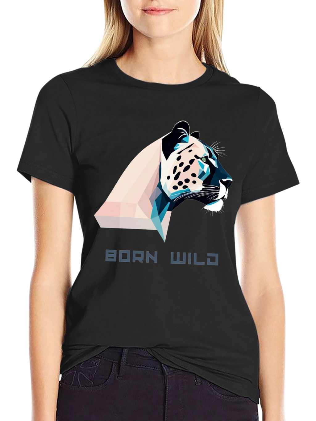 Born Wild Graphic Tee - Black Mens T-Shirt