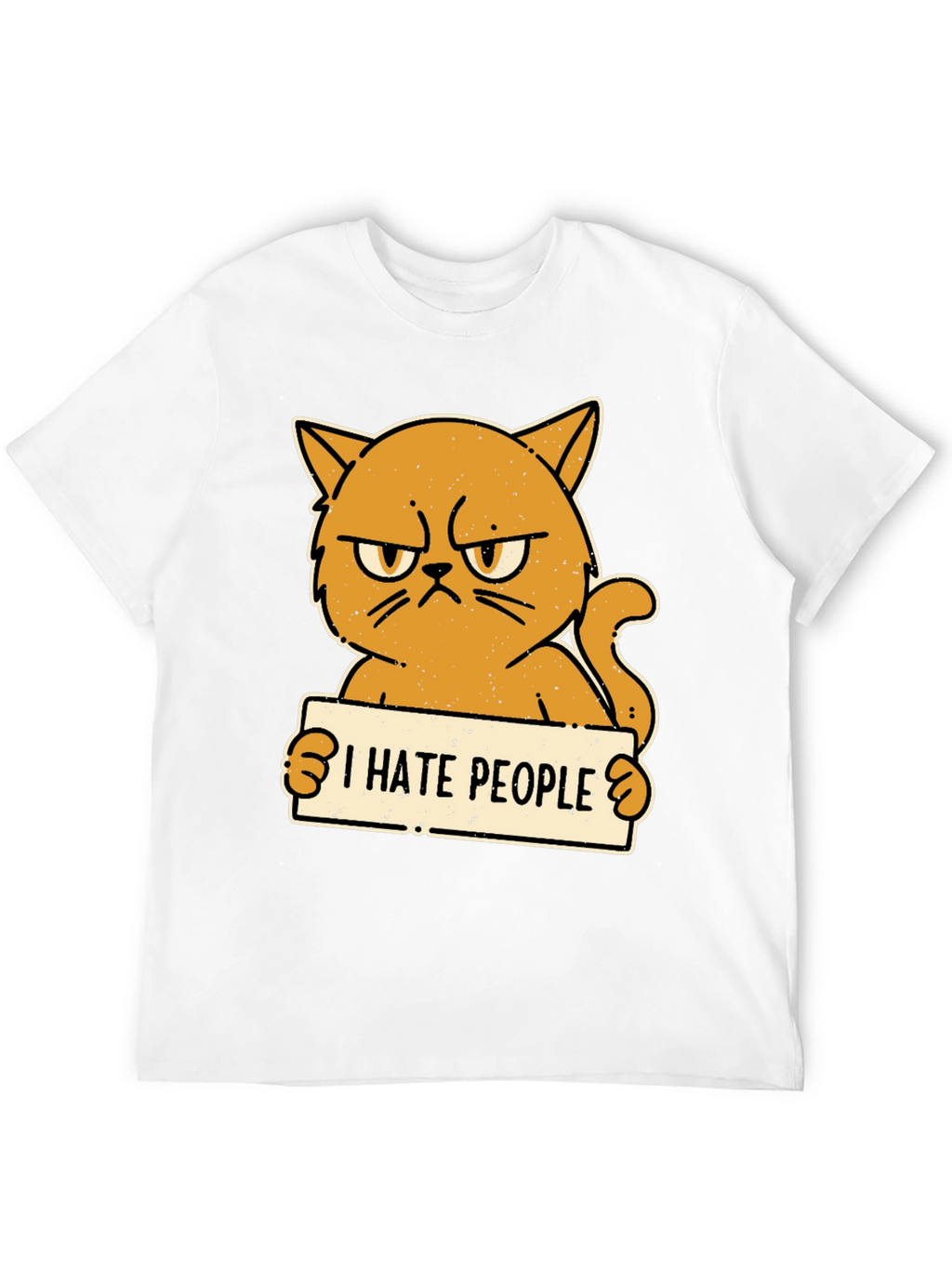 I Hate People Grumpy Cat Black T-Shirt