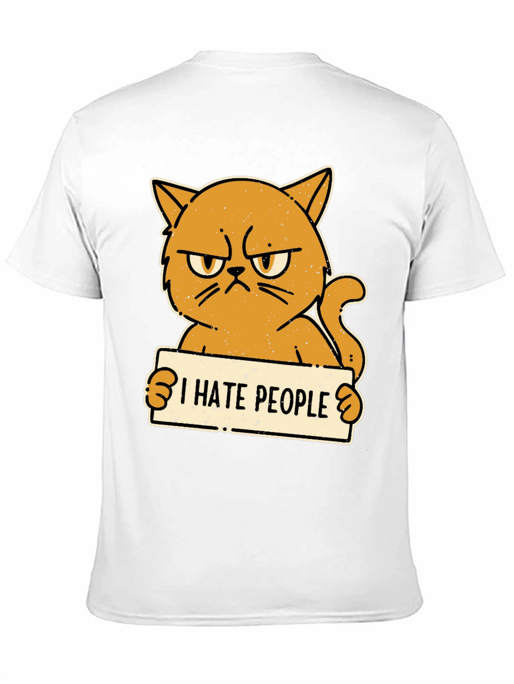I Hate People Grumpy Cat Black T-Shirt