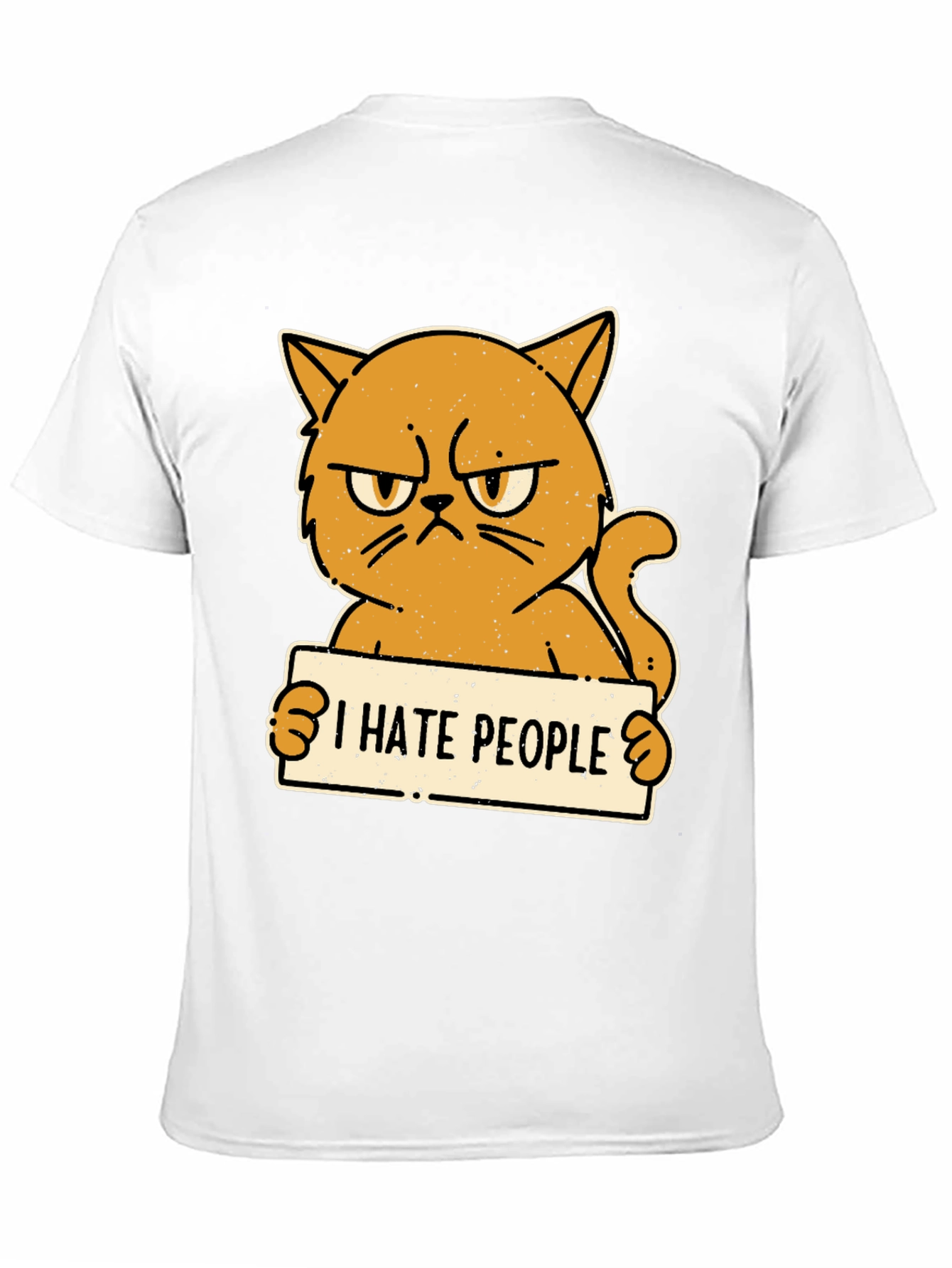 I Hate People Grumpy Cat Black T-Shirt