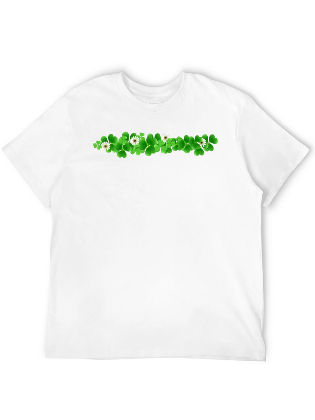 Shamrock & Daisy Graphic Print Black T-Shirt