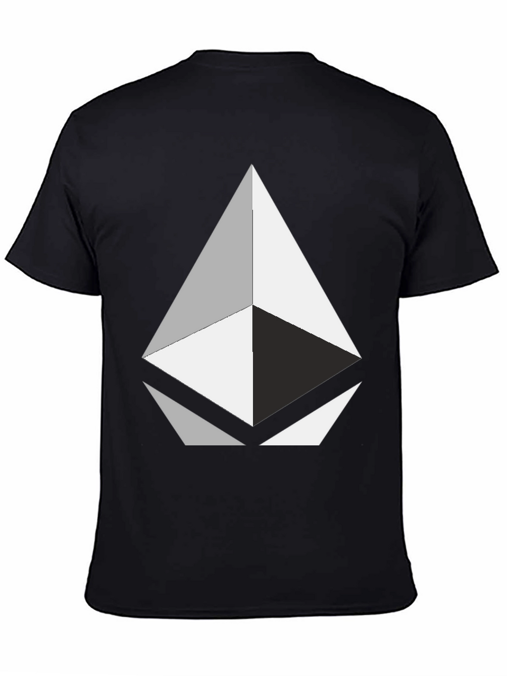 Geometric Graphic Print Black T-Shirt