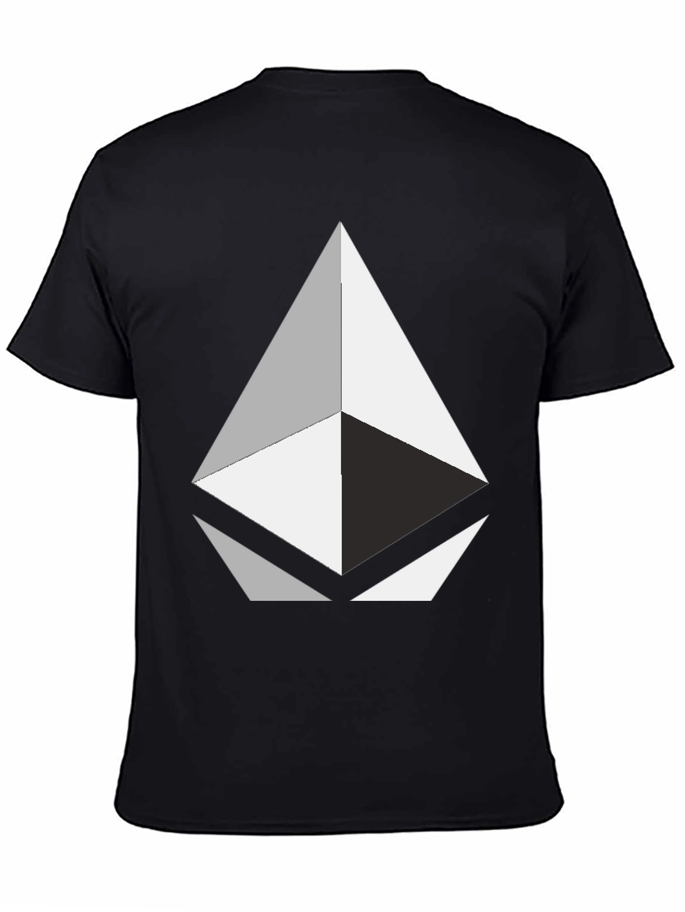 Geometric Graphic Print Black T-Shirt