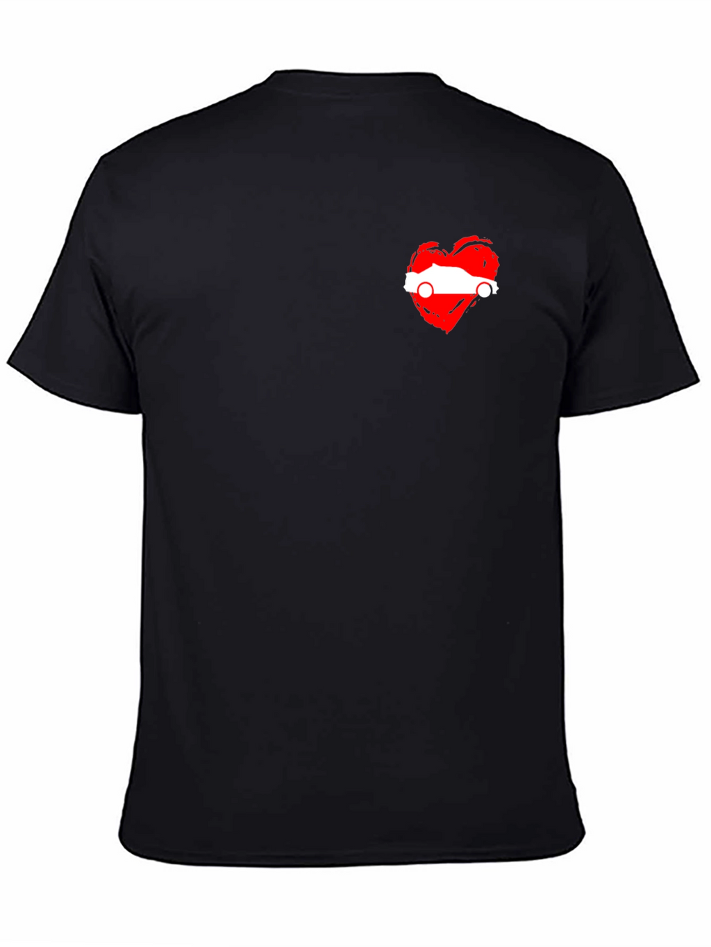 Heart Austria Flag Black T-Shirt
